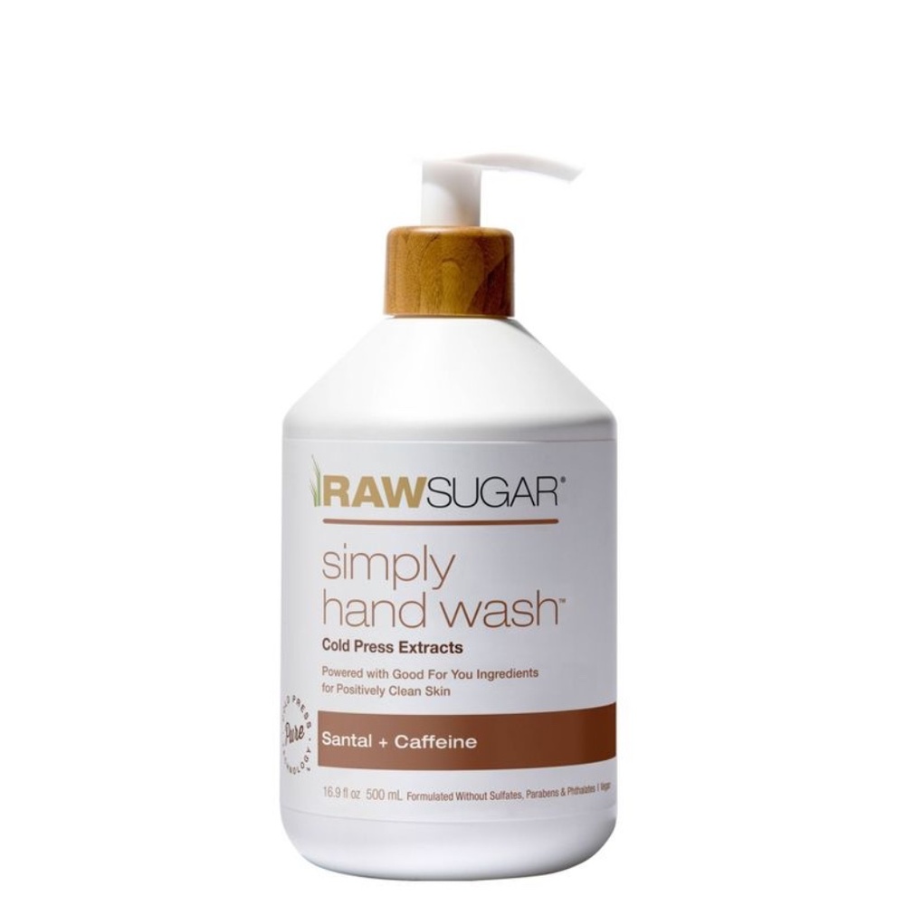 Raw Sugar Simply Hand Soap, Santal + Caffeine, 16.9 fl oz